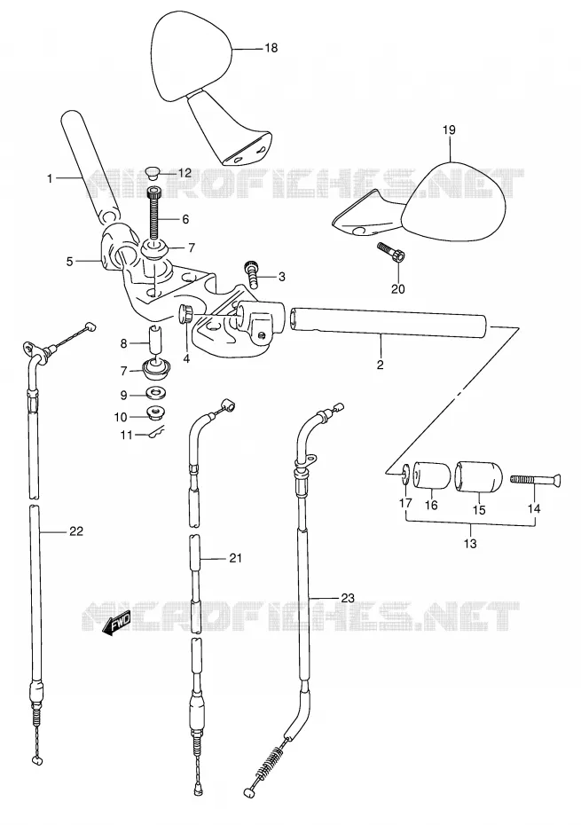 STUUR (MODELE S) Suzuki MOTO 750 GSX-F 1993  GSX750FP(E2)