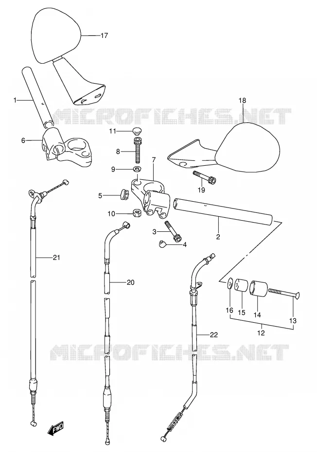 STUUR (MODELE S/T) Suzuki MOTO 600 GSX-F 1989  GSX600FUK(E2)