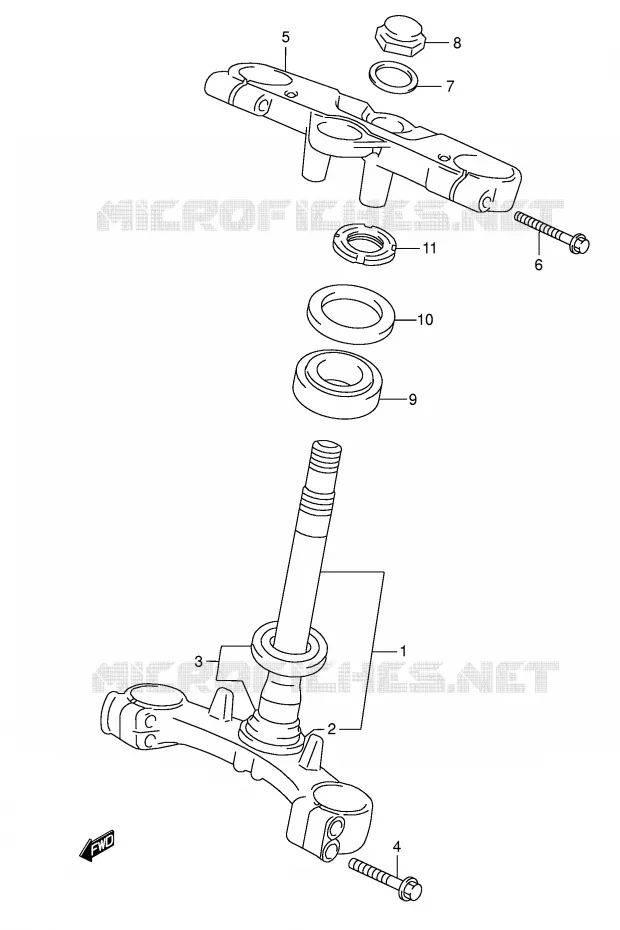 STUURKOLOM (MODELE K3) Suzuki MOTO 600 GSX-F 2000  GSX600FY(E2)