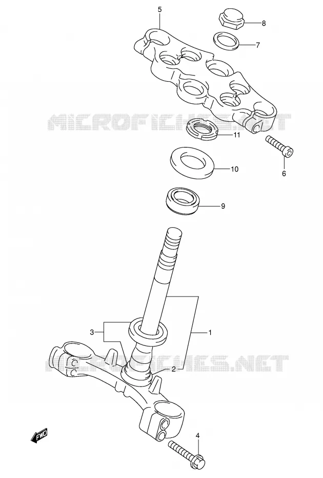 STUURKOLOM (MODELE K3) Suzuki MOTO 750 GSX-F 2002  GSX750FK2(E2)