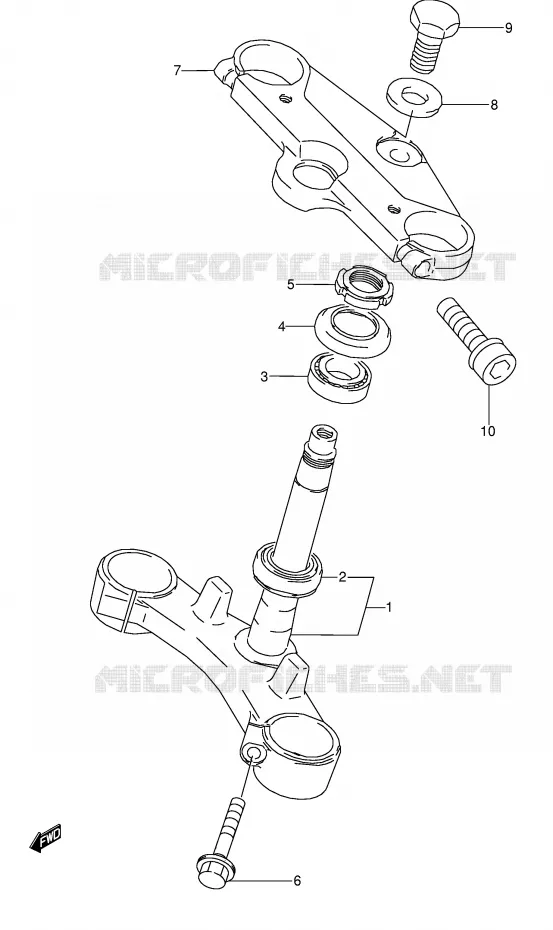 STUURKOLOM Suzuki MOTO 600 GSX-F 1990  GSX600FU2L(E2)