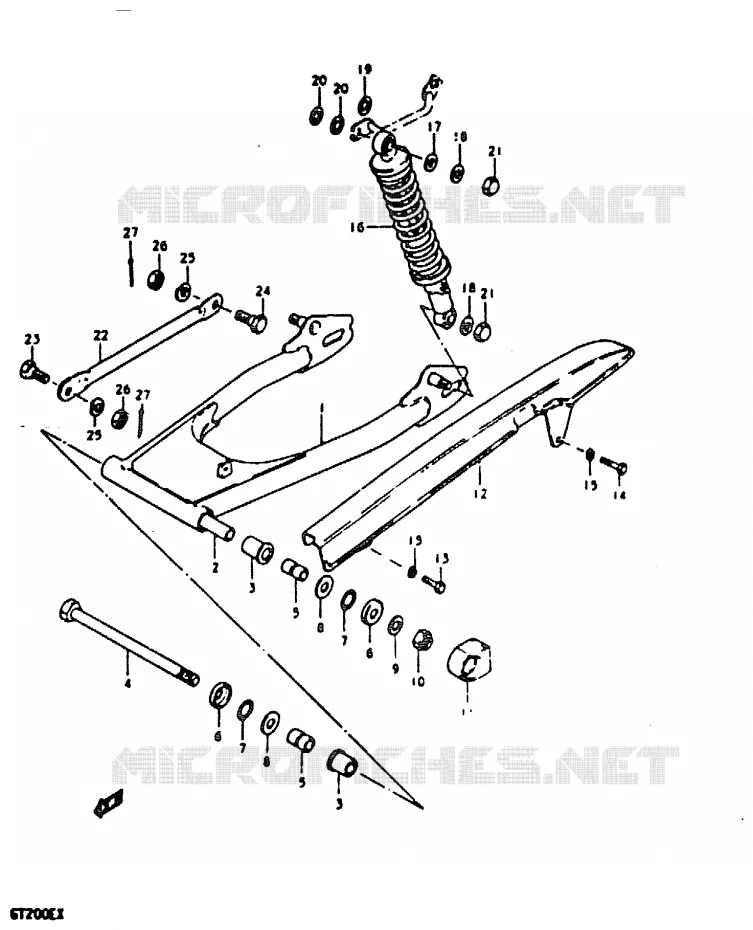 SWINGARM Suzuki MOTO 200 GT 1999  GT200EX(X)
