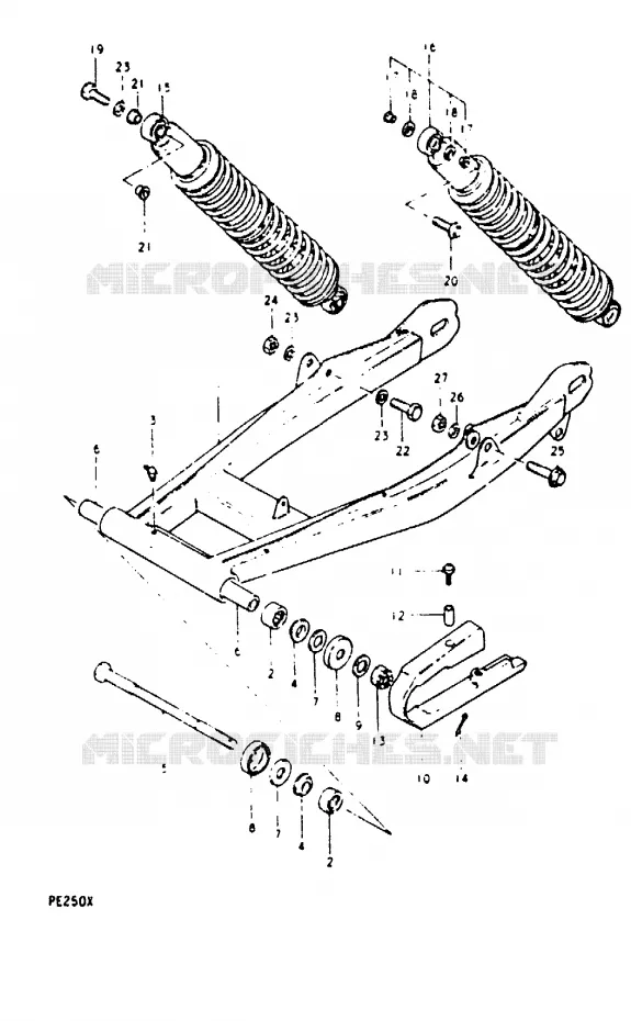 SWINGARM Suzuki MOTO 250 PE 1981  PE250X(T/X)