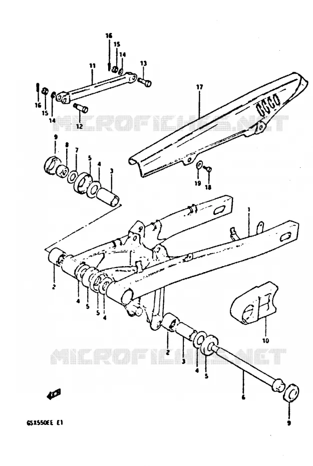 SWINGARM Suzuki MOTO 550 GSX-E 1984  GSX550ESE(E1)