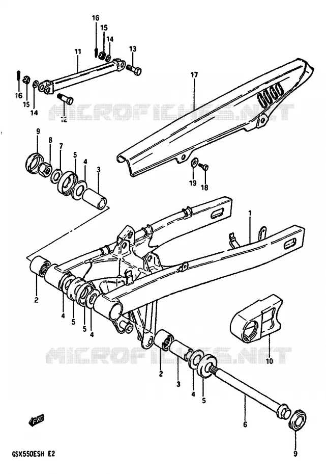 SWINGARM Suzuki MOTO 550 GSX-E 1985  GSX550EFF(F/G/H)