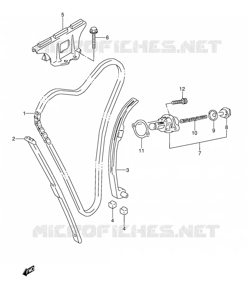 TIMING (MODELE T) Suzuki MOTO 600 GSX-F 1990  GSX600FU2L(E2)