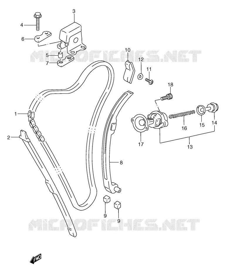 TIMING Suzuki MOTO 750 GSX-F 1994  GSX750FR(E2)
