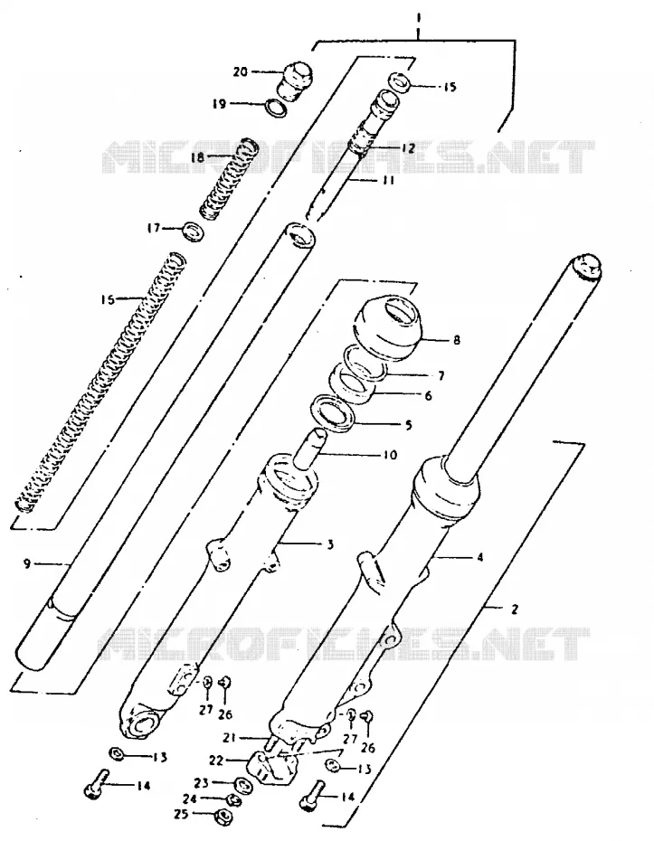 VOORVORK (GSX400ST F.NO. 500306~ GSX400SX) Suzuki MOTO 400 GSX 1980  GSX400SX(T/X)