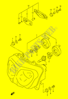 KOPLAMP (MODEL W/X/Y/K1/K2 E4,E17,E18,E22,E25,E34) voor Suzuki GSX-F 600 2000