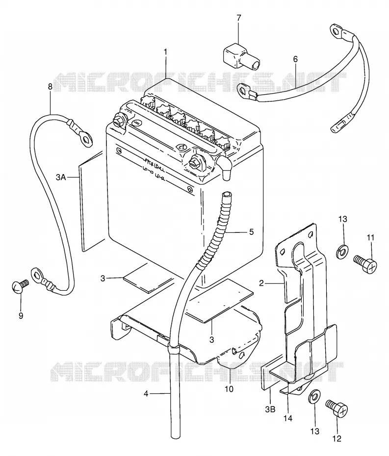 ACCU Suzuki MOTO 125 Autres-modeles 1982  K125Z(E7)