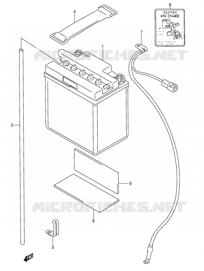 ACCU (~F.NO.103641,E22:~F.NO.101929) Suzuki MOTO 600 GSX-F 1995  GSX600FS(E2)