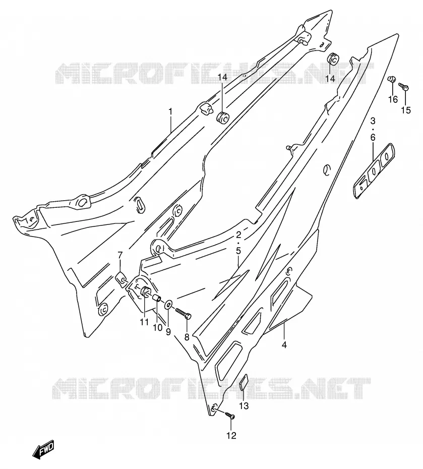 ACHTER KUIP Suzuki MOTO 600 GSX-F 1997  GSX600FU2V(E2)