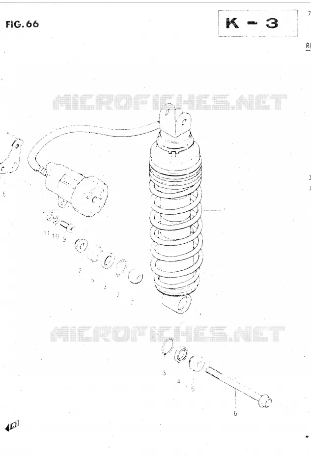 ACHTER SCHOKDEMPER (MODELE E) Suzuki MOTO 500 GSX-E 1984  GSX500EE(E39)