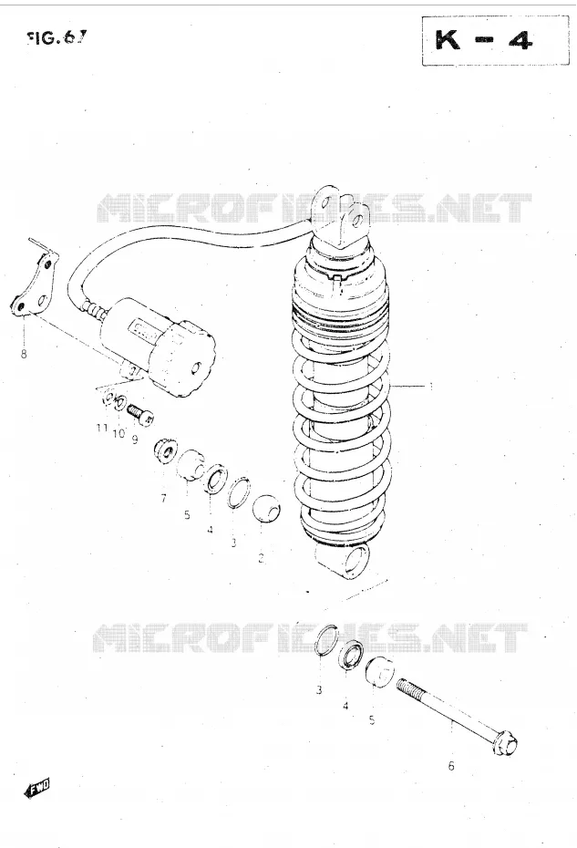 ACHTER SCHOKDEMPER (MODELE F) Suzuki MOTO 500 GSX-E 1985  GSX500EF(E39)