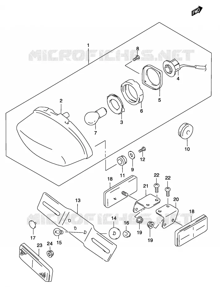 ACHTERLICHT Suzuki MOTO 250 MARAUDER 2005  GZ250K5(P3)