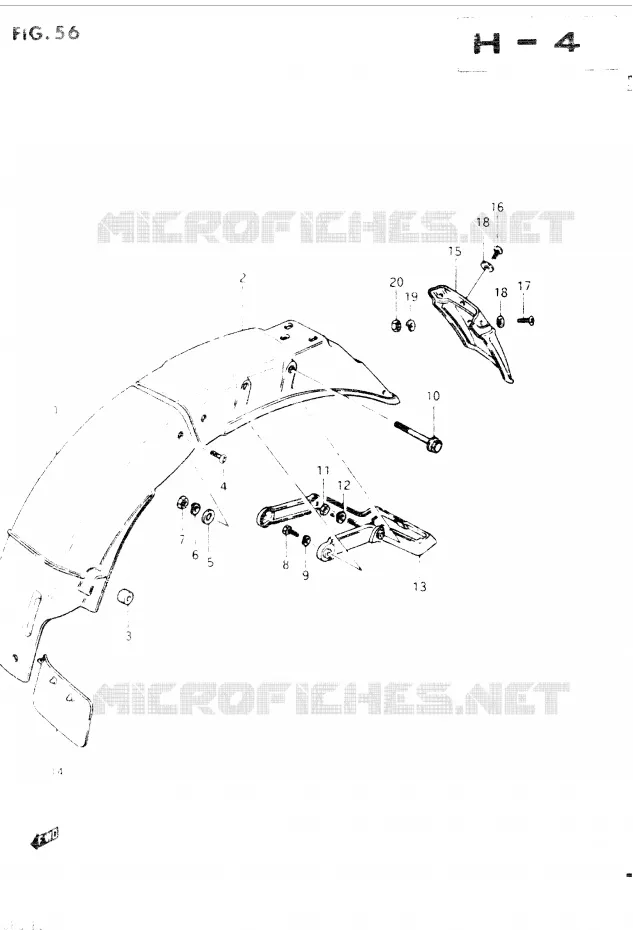 ACHTERSPATBORD Suzuki MOTO 400 GSX 1985  GSX400EF(E2)