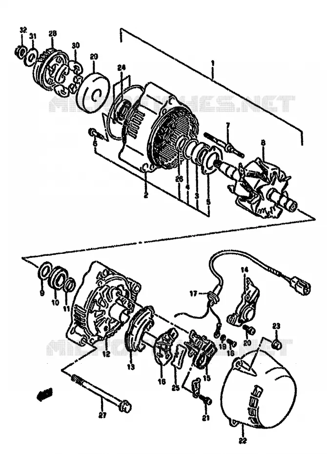 ALTERNATOR Suzuki MOTO 750 GSX-F 1990  GSX750FSKL(K-T)