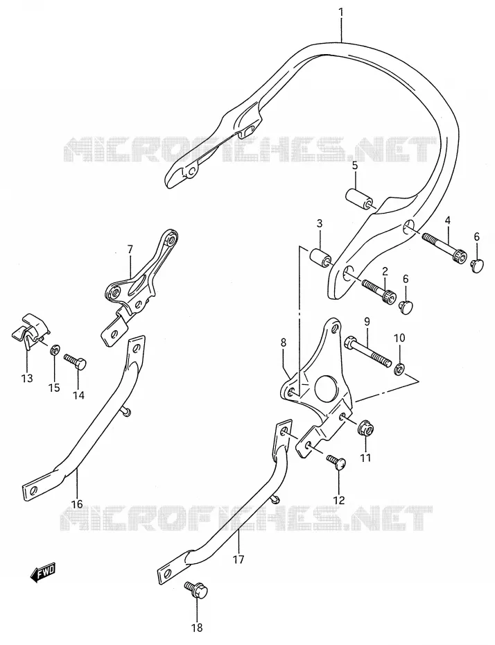 BACKREST Suzuki MOTO 600 GSX-F 1992  GSX600FN(E28)
