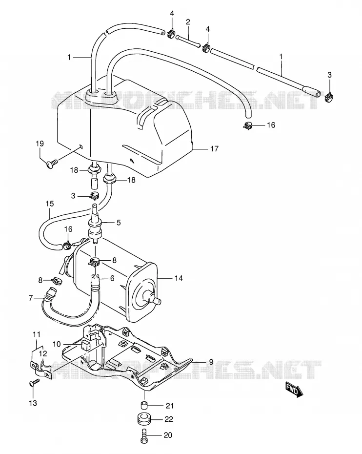 CANISTER (E33) Suzuki MOTO 650 SAVAGE 2000  LS650PY(E3/E28)