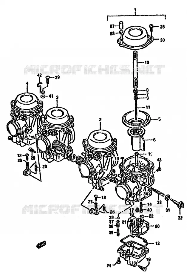 CARBURATOR (MODELE S/T) Suzuki MOTO 750 GSX-F 1990  GSX750FSKL(K-T)