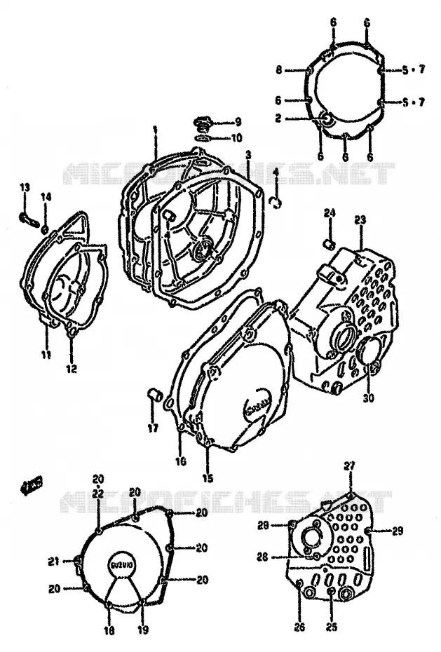 CASING Suzuki MOTO 750 GSX-F 1991  GSX750FM(K-T)