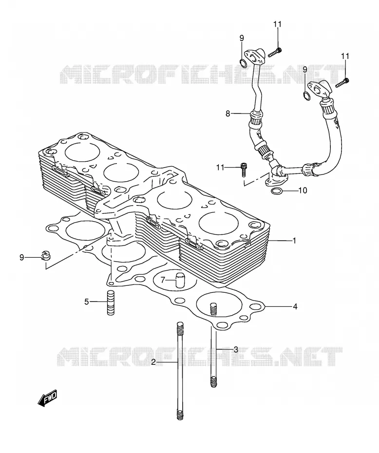 CILINDER Suzuki MOTO 600 GSX-F 1994  GSX600FU2R(E2)