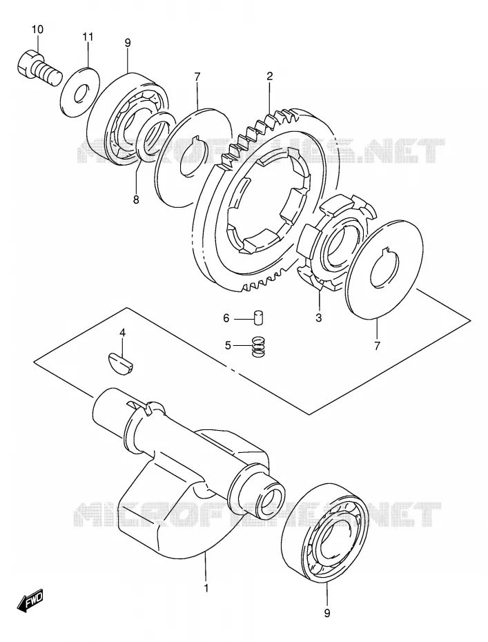 CRANK BALANCER Suzuki MOTO 650 BOULEVARD 1997  LS650PV(E3/E28)