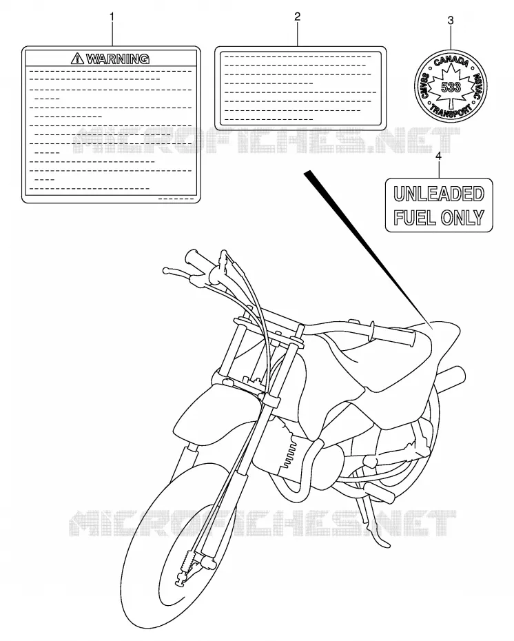 ETIKET Suzuki MOTO 50 JR 2002  JR50K2(P3/P28)