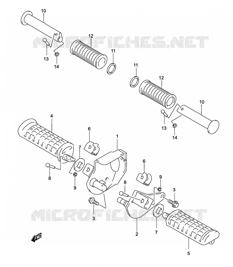 FOOTREST Suzuki MOTO 250 MARAUDER 2003  GZ250K3(P19)