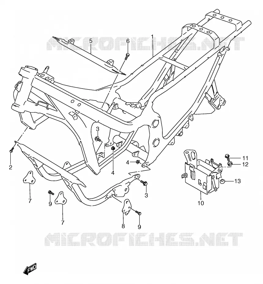 FRAME (MODELE S/T) Suzuki MOTO 750 GSX-F 1994  GSX750FR(E2)