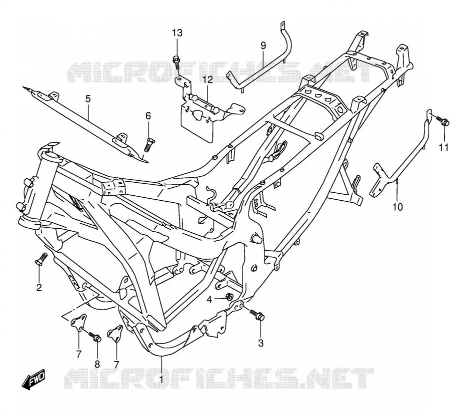 FRAME Suzuki MOTO 600 GSX-F 1999  GSX600FUX(E2)