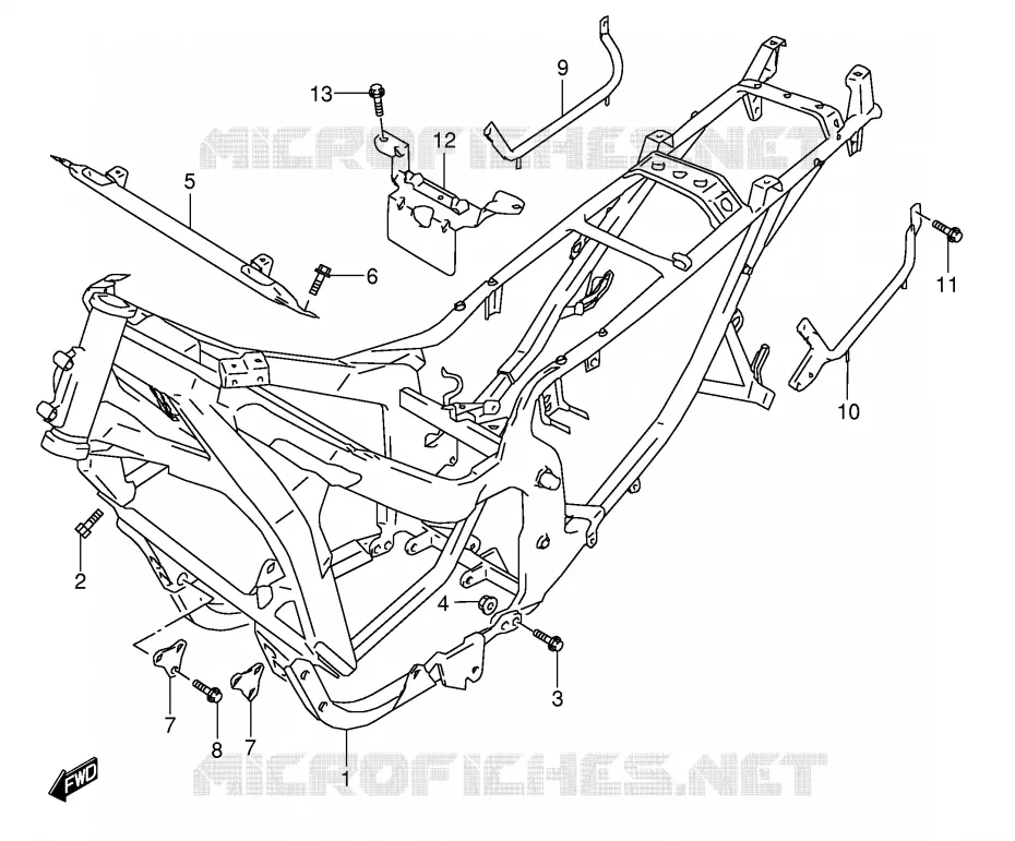 FRAME Suzuki MOTO 600 GSX-F 2006  GSX600FK6(E2)