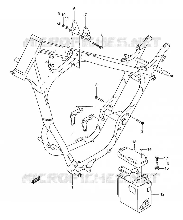 FRAME Suzuki MOTO 650 BOULEVARD 2004  LS650PK4(E3/E28)