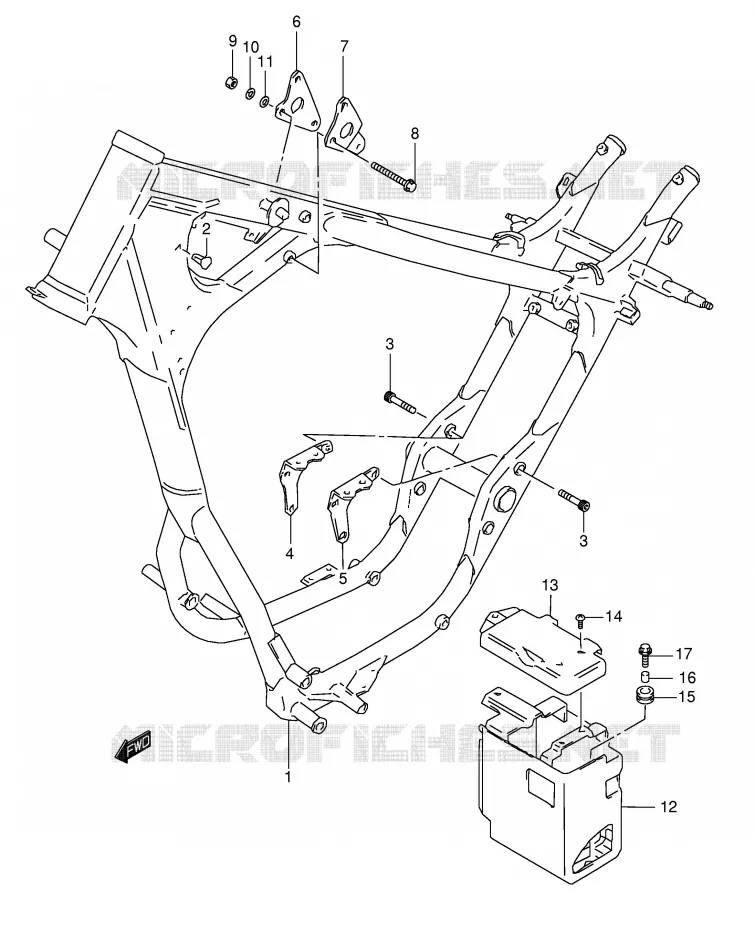 FRAME Suzuki MOTO 650 BOULEVARD 2009  LS650K9(E3/E28)