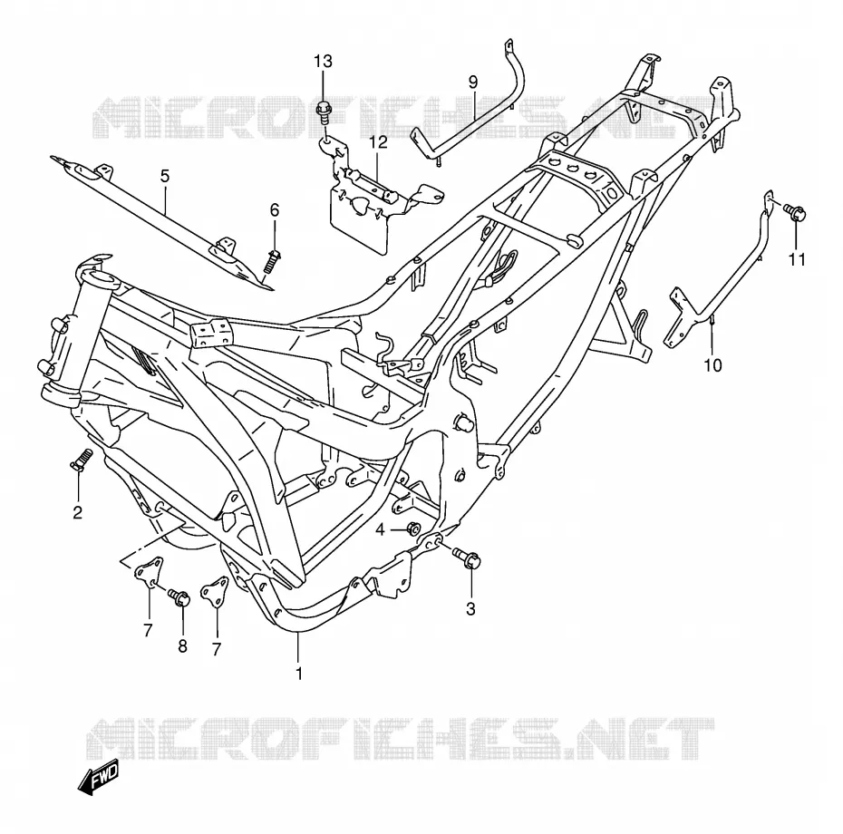 FRAME Suzuki MOTO 750 GSX-F 2002  GSX750FK2(E2)