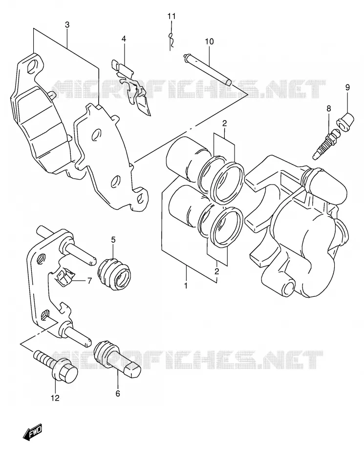 FRONT CALIPER Suzuki MOTO 600 GSX-F 2001  GSX600FK1(E2)