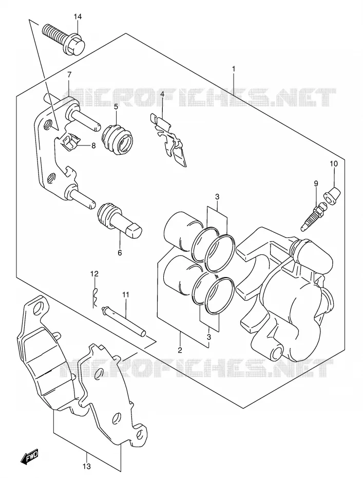 FRONT CALIPER Suzuki MOTO 750 GSX-F 2006  GSX750FK6(E2)