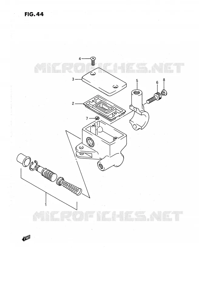 FRONT HOOFDREMCILINDER (LS650FG/FJ/FK) Suzuki MOTO 650 SAVAGE 1988  LS650PJ(E2)