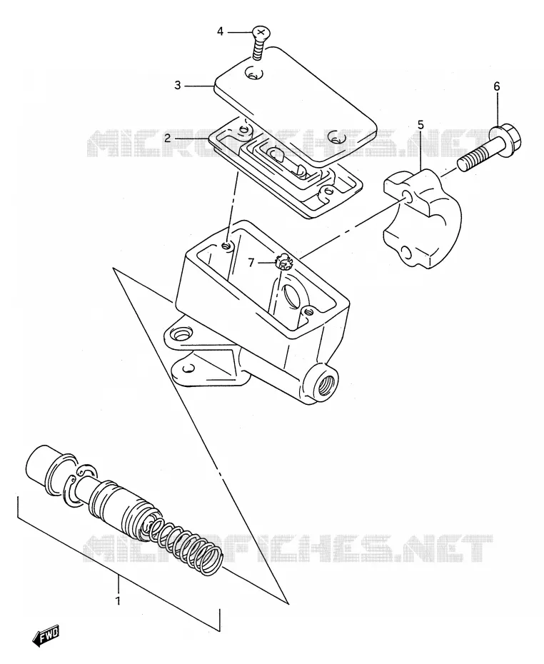 FRONT HOOFDREMCILINDER (MODELE K/L/M/N) Suzuki MOTO 600 GSX-F 1994  GSX600FR(E28)