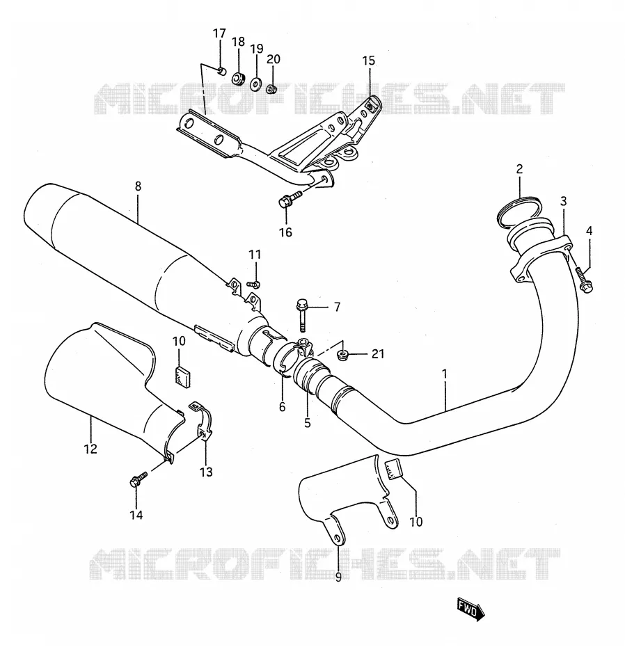 GELUIDDEMPER Suzuki MOTO 650 BOULEVARD 1989  LS650FK(E28)