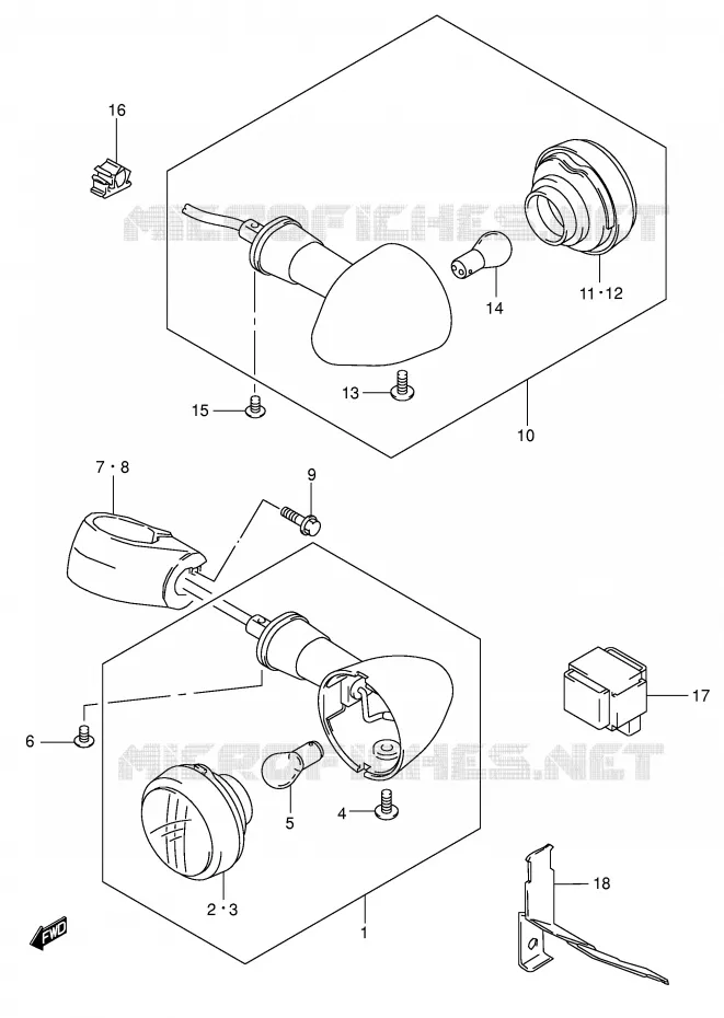 INDICATOREN (MODELE K4) Suzuki MOTO 650 BOULEVARD 2004  LS650PK4(E3/E28)