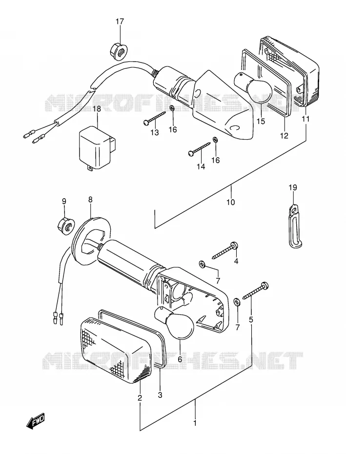 INDICATOREN (MODELE T) Suzuki MOTO 600 GSX-F 1992  GSX600FN(E2)