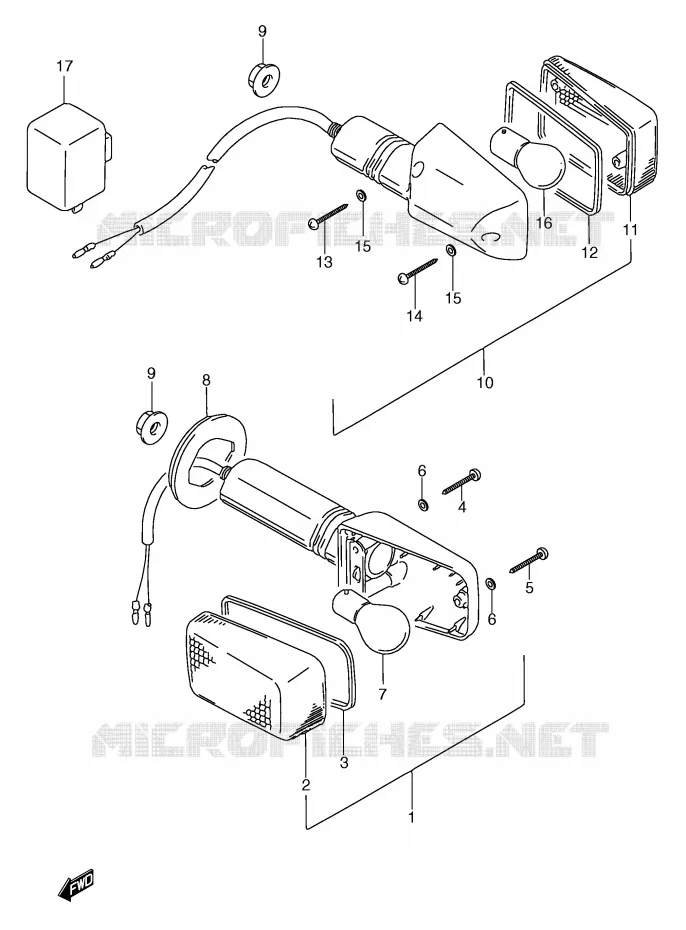 INDICATOREN (MODELE T) Suzuki MOTO 750 GSX-F 1993  GSX750FP(E2)