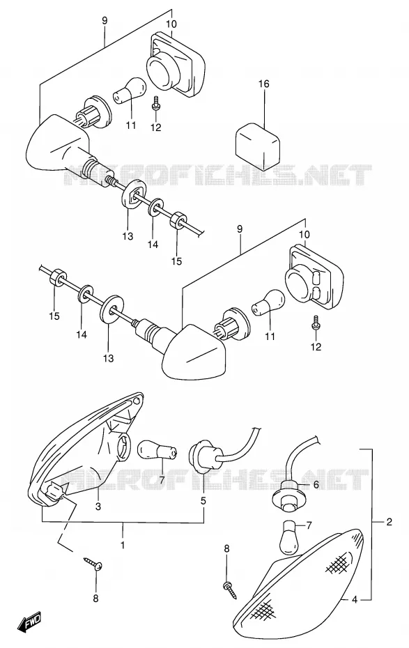INDICATOREN Suzuki MOTO 600 GSX-F 1999  GSX600FUX(E2)