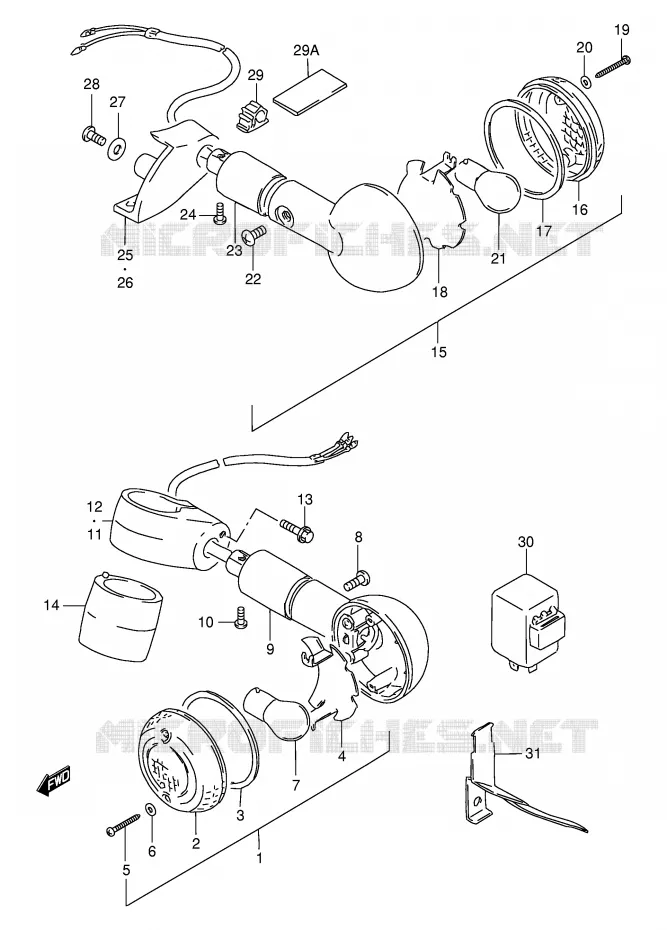 INDICATOREN Suzuki MOTO 650 SAVAGE 2003  LS650PK3(E2)