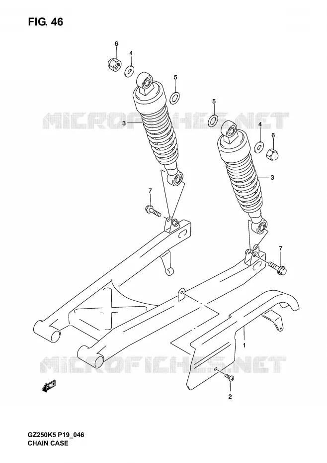 KETTINGKAST Suzuki MOTO 250 MARAUDER 2004  GZ250K4(P19)