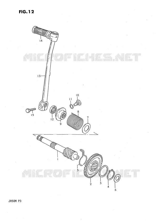 KICKSTARTER Suzuki MOTO 50 JR 1985  JR50F(P3)