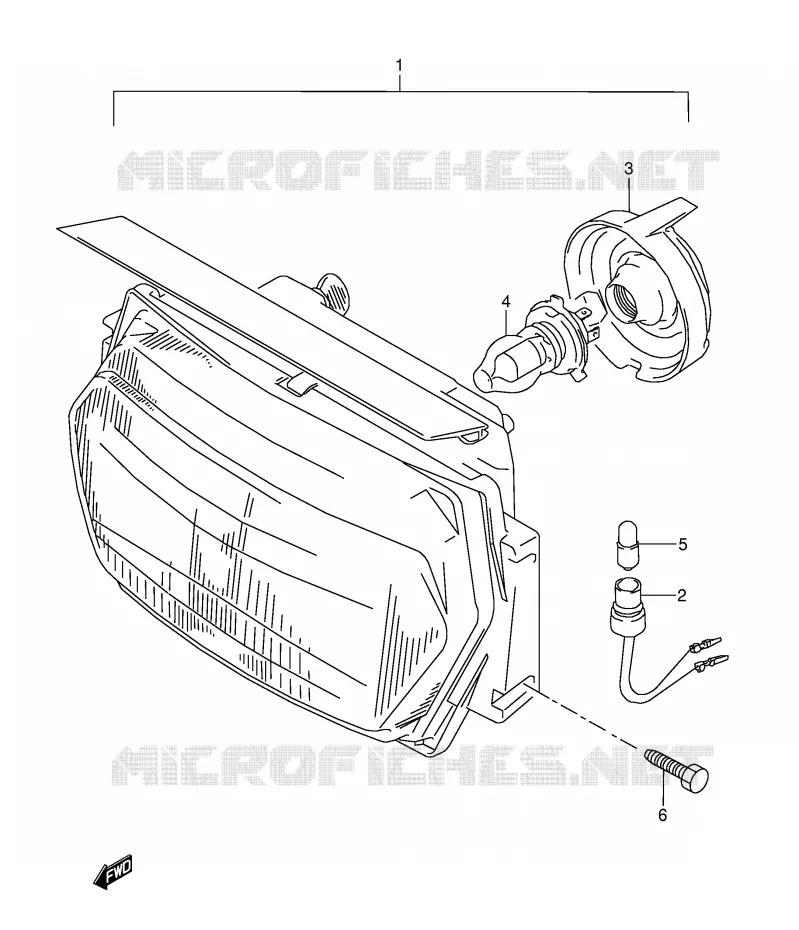KOPLAMP (MODELE S) Suzuki MOTO 600 GSX-F 1988  GSX600FJ(E2)