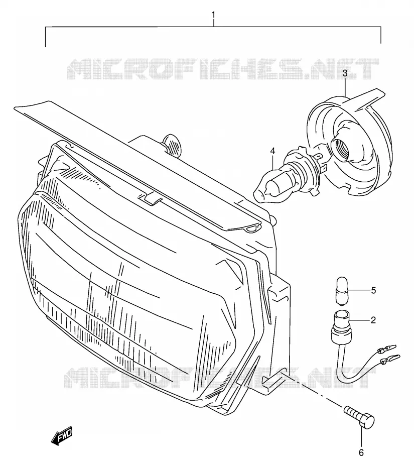 KOPLAMP Suzuki MOTO 600 GSX-F 1997  GSX600FU2V(E2)