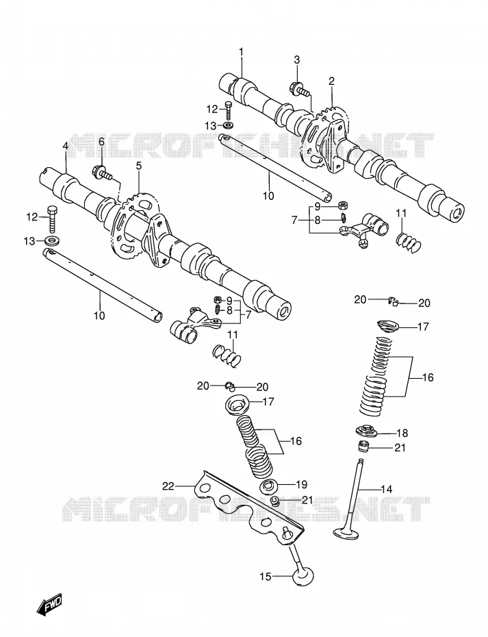 NOKKENAS - VALVES (MODELE J/K/L/M) Suzuki MOTO 600 GSX-F 1994  GSX600FR(E2)